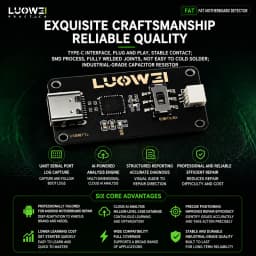 LUOWEI LW-FAT Error Detector Intelligent Motherboard Analyzer UART Log Capture Tool for Android Phone Repair Diagnostic Kit