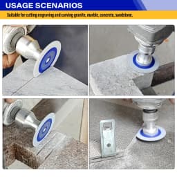 LOZLIN 50mm Diamond Mini Saw Blade with Thread Stone Cutting Disc Granite Sandstone Concrete Lettering Carving Grinding Tool