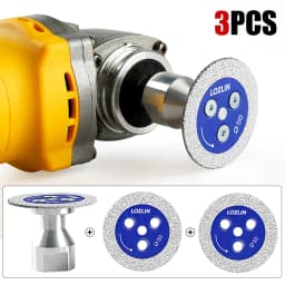 LOZLIN 50mm Diamond Mini Saw Blade with Thread Stone Cutting Disc Granite Sandstone Concrete Lettering Carving Grinding Tool