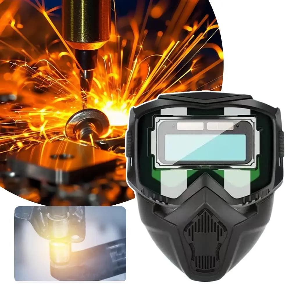 Automatic light-changing welding helmet Auto Darkening Welding Glasses Work Protective Equipment Adjustable Band Split Type Brea