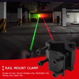 Multi-purpose Hunting Butterfly Clip Pipe Clamp Tactical Flashlight Bracket Flashlight Torch Clip Holder Hunting Accessories
