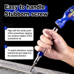 6in1 Screwdriver Set 1/4-inch Impact Drive Rusted Stuck Broken Fasteners Remover with Complete Specifications