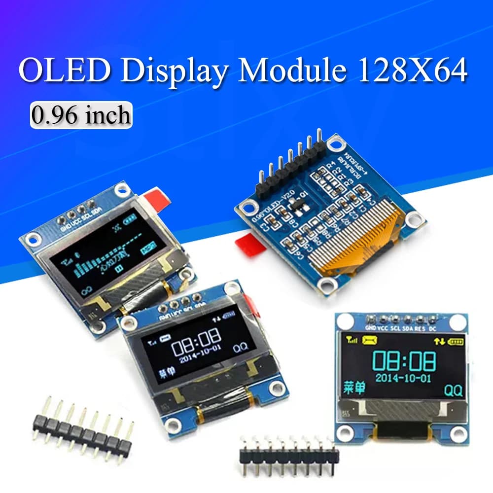 0.96 inch OLED IIC Serial White OLED Display Module 128X64 I2C SSD1306 12864 LCD Screen Board For Arduino