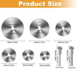 8Pcs/set Hss Cutting Discs,Mini Circular Saw Blades, High Speed Steel Cut-off Rotary Tool Cutting Disc for Dremel Accessorises