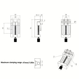 1Pc Mini Drill Press Vise with Rubber Soft Jaws, 0-47mm Clamping Range Mini Vice Clamp for Crafts, Modeling & Repairs