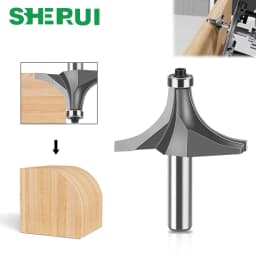 1pc 1/4" 1/2" Shank Woodworking Round Router Bit Woodworking Milling Cutter Slotting Tool Trimming Machine Router Bit