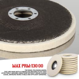 100/115/125mm Wool Polishing Wheel Buffing Pads Angle Grinder Wheel Felt Polishing Disc For Metal Marble Glass Ceramics