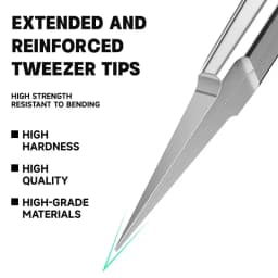 LUOWEI IS-40 High Precision Tweezers for Mobile Phone Repair High Hardness Ultra-fine Straight Tips Jump Wire Clamping Tools