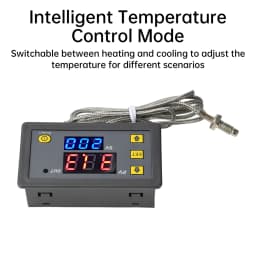 W3230 Temperature Controller M6 Threaded K Thermocouple Digital Thermostat -60°C to 500°C Relay Output DC 5V 12V 24V/AC 110-220V
