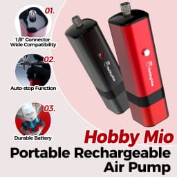 HOBBY MIO HM-02 PRO Portable Air Compressor Airbrush Kit Rechargeable Auto-stop Pump for Gunpla Model Painting Nail Art Cake DIY