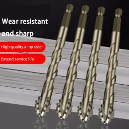 Carbide Four-Blade Serrated Drill Bit Set 6-10mm for Dry Drilling Porcelain Tile Ceramic Glass Marble Concrete Stone Drill Bits
