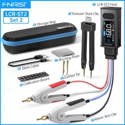 FNIRSI LCR-ST2 Portable Smart Tweezer LCR SMD ESR Tester Resistance Capacitance Inductance Continuity Diode Test Measurement