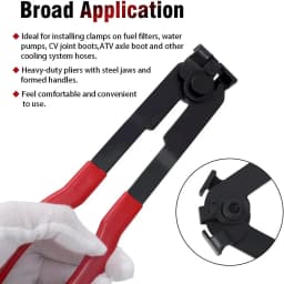 CV Boot Clamp Pliers CV Joint Ear Clamp Banding Tool Set with 8 Crimp Bands For Vehicles ATV UTV Boot Clamps