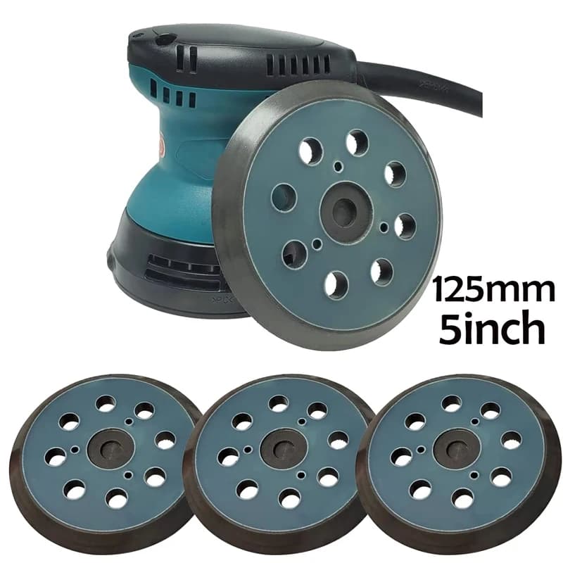 5 inch 8 Hole Replacement Sander Pads 123/125mm Hook and Loop Sanding Disc Pad Sander Backing Pad Replacement Parts Accessories