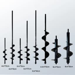 9 Sizes Garden Auger Drill Bit Tool Spiral Hole Digger Ground Drill Earth Drill For Seed Planting Gardening Fence Flower Planter