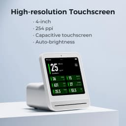 Qingping Air Monitor Gen 2, 7in1 Indoor Air Quality Meter Detects PM2.5,CO2,PM10,eTOVC,Noise,Temperature and Humidity,with Alarm