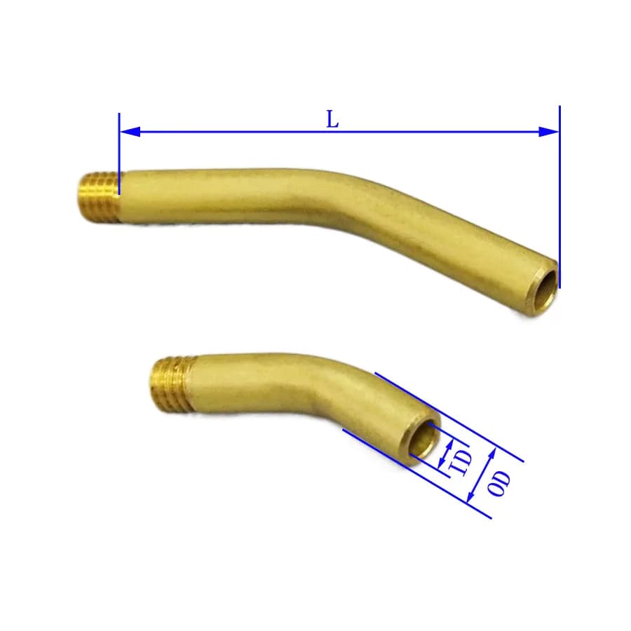 M5/M6/M8 Threaded Brass Hollow Bent Tube