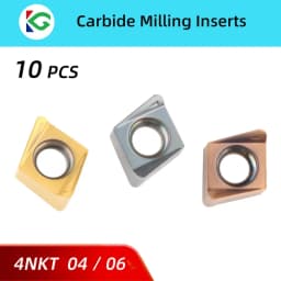 10Pcs 4NKT040208 4NKT060308 Fast Forward Insert Carbide Plates for Roughing Cnc 4NKT 040208 060308 Square Shoulder Milling Tools