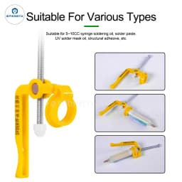 Manual Solder Paste Dispenser Flux Syringe Welding Glue Propulsion Tool UV Solder Mask Ink Welding Green Oil Pusher for PCB BGA