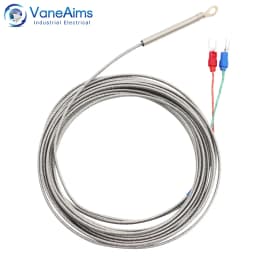 5mm Hole Washer Temperature Sensor Type K Thermocouple 0.5m 1m 2m 3m 4m Braided Cable TC for K type input Digital Thermostat