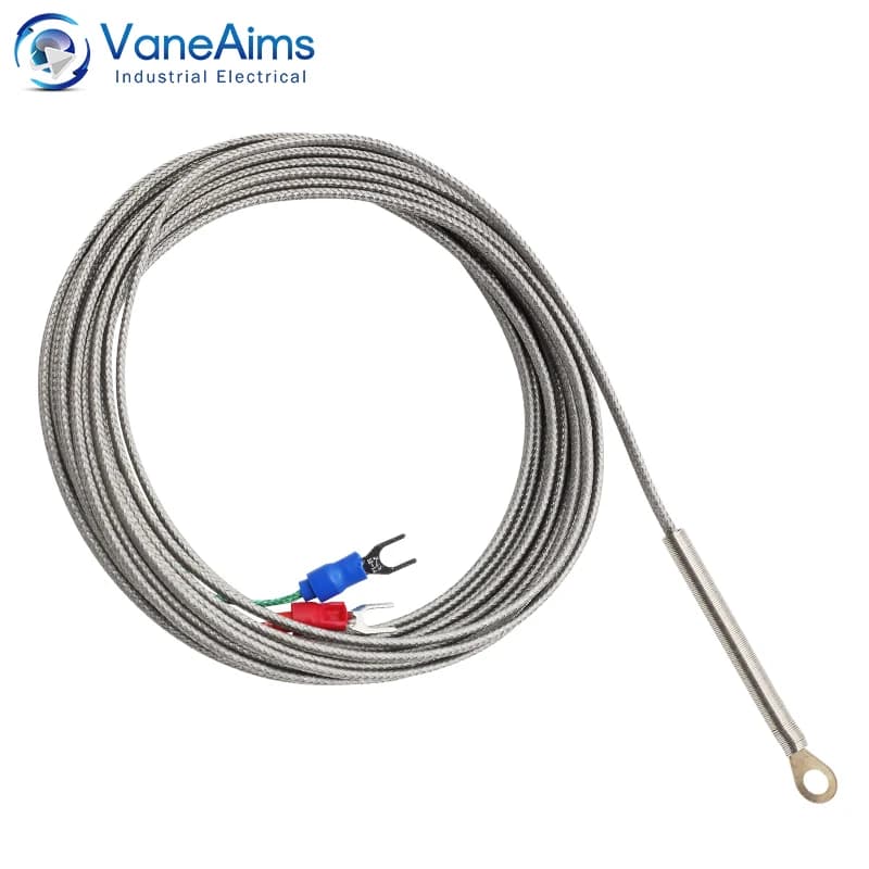 5mm Hole Washer Temperature Sensor Type K Thermocouple 0.5m 1m 2m 3m 4m Braided Cable TC for K type input Digital Thermostat