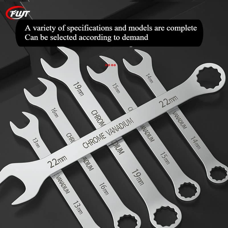 Two-purpose Wrench Open Plum Dumb Wrench 8-24mm Double Head Large Plum Two-purpose Wrench for Auto Repair, Suitable for Car Main