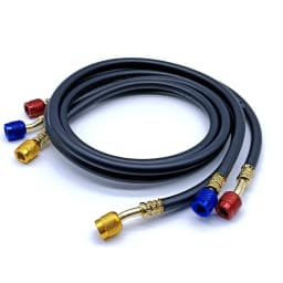 3Pcs R134A/R410A AC Charging Hose Ball Valves 600/800 PSI 1/4" SAE for R12 R22 R502 Car Air-Conditioning Refrigerant Charge Hose