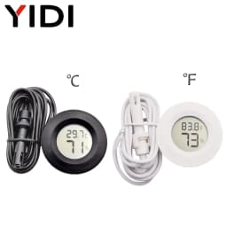 Mini LCD Digital Thermometer Hygrometer Gauge Tester Incubator Aquarium Temperature Humidity Meter Monitor Probe Sensor Detector
