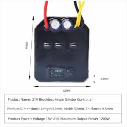21V/60A Brushless lithium Electric Angle Grinder Control Board Controller Driver Motherboard Accessories Speed Switch