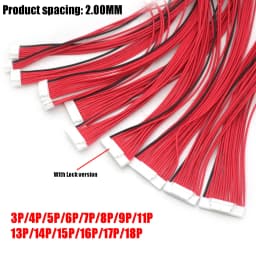 2P-18P BMS Balance Cable 2.0MM 2.54MM Lithium Battery Protection Board Connection Wire PIN 4S~17S 4P 5P 7P 8P 9P 11P 14P 15P 17P