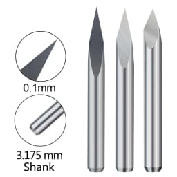 10pcs CNC Engraving Bit 3 Edge Pyramid Engraving Bits 3.175mm Shank 20-90D Carbide End MillCNC Router Bit Milling Cutter
