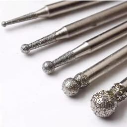 0.5mm-8mm Diamond Round Burring Sanding Drill Bit Grinding Head 2.35mm Shank Carve Precision Carving Tool Electric Grinder Parts