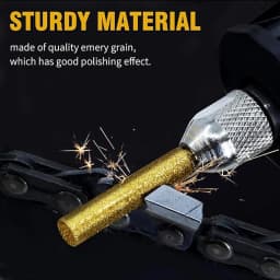 18PCS Chainsaw Sharpener Diamond Coated Cylindrical Burr Chain Saw 4/4.8/5.5mm Titanium Coated Sharpener Engraving Grinding Tool
