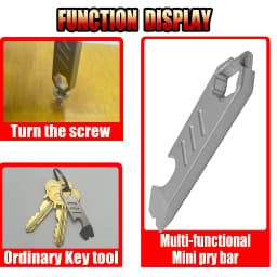 Multi-functional Mini Stainless Steel Crowbar Bottle Opener Scale Hexagonal Wrench EDC Outdoor Tool Camping Equipment