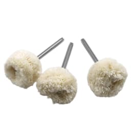 STONEGO 10PCS Wool Wheel Polishing Head with 3mm Shank for Buffing Polishing Jewelry Metals Rotary Tool Accessories