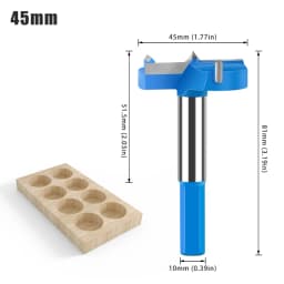 16-50mm Hinge Boring Forstner Drill Bit Hole Saw Cutter Tungsten Carbide Woodworking Drill Bits Set for Wood Plastic Plywood