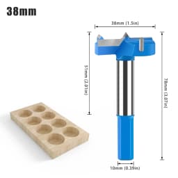 16-50mm Hinge Boring Forstner Drill Bit Hole Saw Cutter Tungsten Carbide Woodworking Drill Bits Set for Wood Plastic Plywood