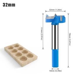 16-50mm Hinge Boring Forstner Drill Bit Hole Saw Cutter Tungsten Carbide Woodworking Drill Bits Set for Wood Plastic Plywood