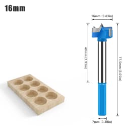 16-50mm Hinge Boring Forstner Drill Bit Hole Saw Cutter Tungsten Carbide Woodworking Drill Bits Set for Wood Plastic Plywood