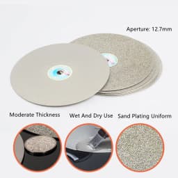 1 pcs 8 Inch 200mm Diamond Grinding Disc Coated Flat Lap Wheel Polishing Wheels Jewelry Grinding Polished Disc 46-2000 Grit