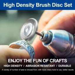 CMCP 10pcs 22mm Polishing Wire Brush Set 3.0mm Shank Stainless Steel/Nylon/Brass for Polishing Grinding For Dremel Rotary Tools