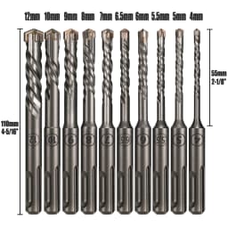 1Pc Concrete SDS Plus 4-12mm Bit Cross Cutter Head Double Auger Hammer 110mm Wall Brick Block Electric Hammer Masonry Bit