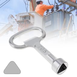 Inside Triangle Key Wrench Multi-function Zinc Alloy Plumber T Style Wrench for Electric Control Cabinet / Tap Water Valve