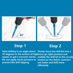 6pcs Dry Diamond Drill Bit Set for Granite Porcelain Tile Ceramic Marble Pot Hex Shank Tile Drill Bits 1/4'' 5/16" 3/8" 1/2"