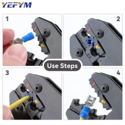Crimping Tool for Insulated Terminals Wire AWG 20-10 (0.5-6mm²) RV/SV/FDD/MDD Connectors Ratchet Electrical Pliers HX-30J