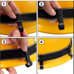 8/16/24 pcs/set Plastic Helmet Clips Hard Hat Light Clips Head Light Clamps Attachment Non-Slip Safety Caps Hook Outdoor Tools