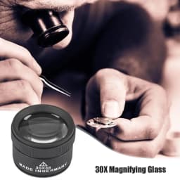 30X 36mm Magnifying Glass K9 Optical Lens Monocle For Watch Jewelry Coin Stamps Precision Work Inspection Loupe Tool