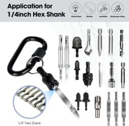 6Pcs Bit Holders 1/4 inch Hex Shank Screwdriver Bits Holder Lightweight Quick-change Extension Bar Keychain Drill Screw Adapter