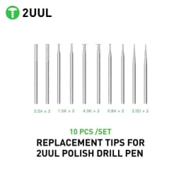 2UUL Replacement Tips for Polishing Pen 10pcs/set 2.35mm Grinding Pen Universal Polishing Head Mobile Phone Repair Tools Set