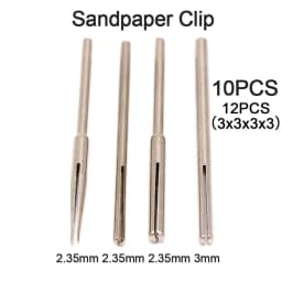 10PCS/12PCS 2.35mm 3mm Shank Sandpaper Clamp Split Mandrels Long Abrasive Holder Clip Rod For Rotary Tools